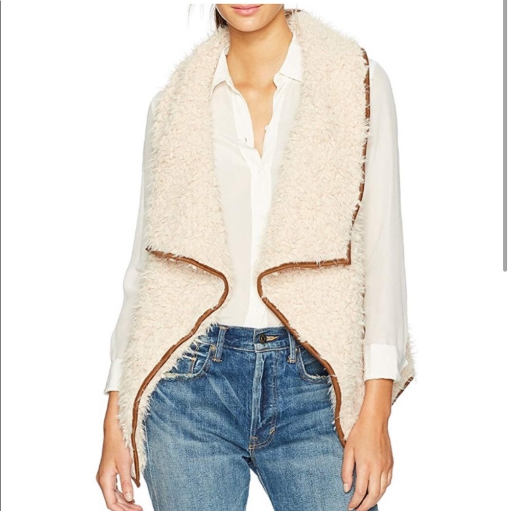 BB Dakota Kala Faux Shearling Waterfall Vest